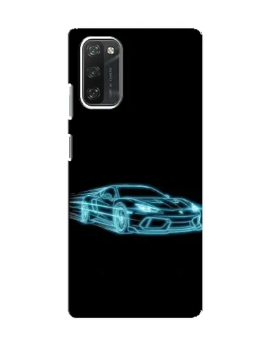 Чехол для Blackview A100 с картинкой «Неоновый контур Lamborghini»
