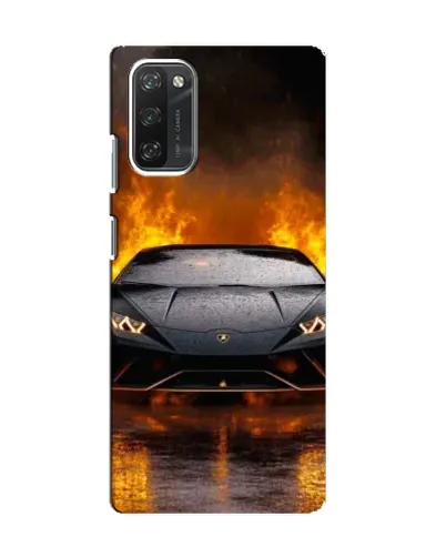 Чехол для Blackview A100 с картинкой «Lamborghini в огне»