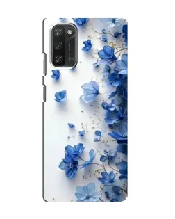 Чехол для Blackview A100 с картинкой «Голубой цветочный каскад»