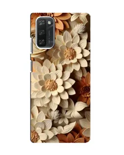 Чехол для Blackview A100 с картинкой «Бежевый флористический декор»