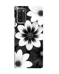 Чехол для Blackview A100 с картинкой «Монохромные астры»