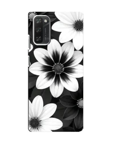 Чехол для Blackview A100 с картинкой «Монохромные астры»