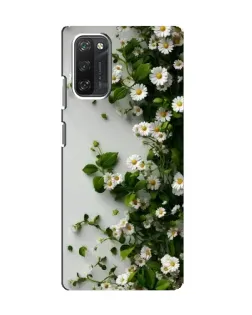 Чехол для Blackview A100 с картинкой «Ветка мелких белых цветов»