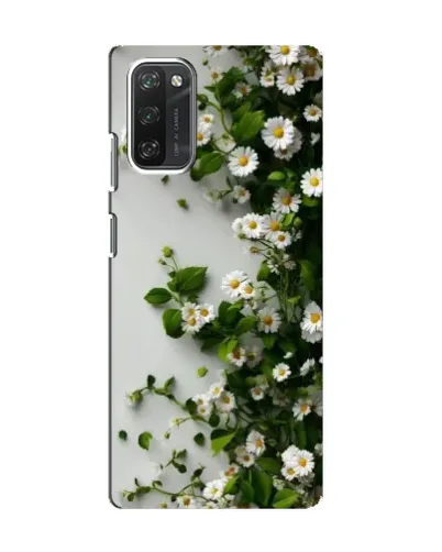 Чехол для Blackview A100 с картинкой «Ветка мелких белых цветов»