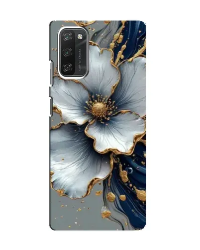 Чехол для Blackview A100 с картинкой «Белый цветок и золотой флюид» Чехол для Blackview A100 с картинкой «Белый цветок и золотой флюид»
