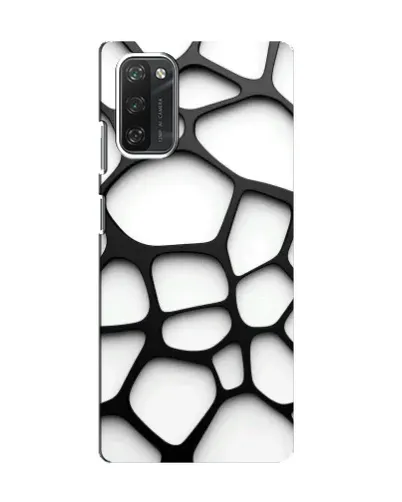 Чехол для Blackview A100 с картинкой «Белая объемная сетка»