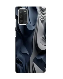 Чехол для Blackview A100 с картинкой «Объемные синие складки»