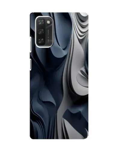 Чехол для Blackview A100 с картинкой «Объемные синие складки»