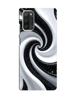 Чехол для Blackview A100 с картинкой «Черно-белая спираль»