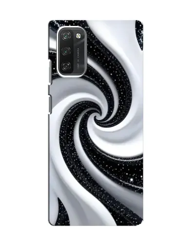 Чехол для Blackview A100 с картинкой «Черно-белая спираль»