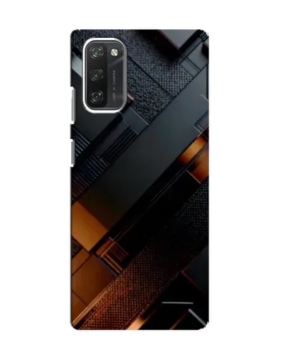Чехол для Blackview A100 с картинкой «Черные геометрические блоки»