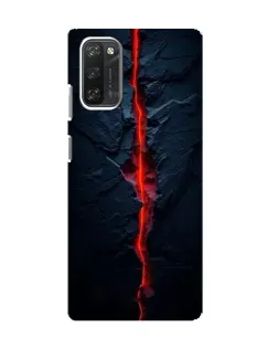 Чехол для Blackview A100 с картинкой «Kрасная лавовая трещина»