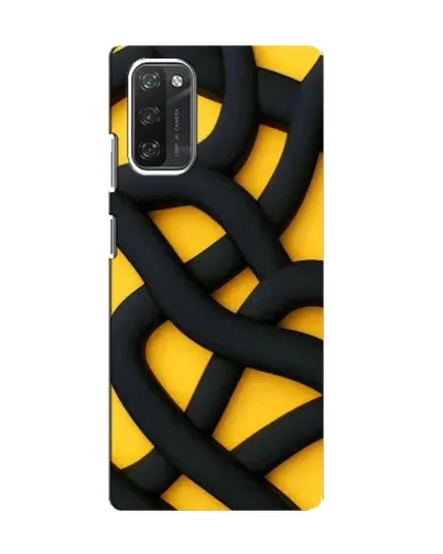 Чехол для Blackview A100 с картинкой «Черное желтое переплетение»