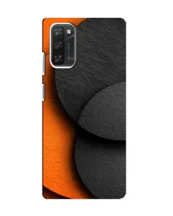 Чехол для Blackview A100 с картинкой «Геометрия оранжевых кругов»