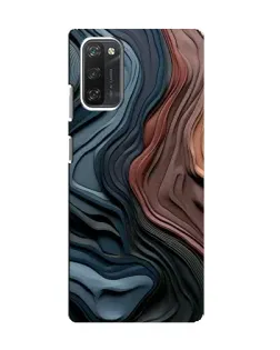Чехол для Blackview A100 с картинкой «Цветные волны каньона»