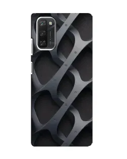 Чехол для Blackview A100 с картинкой «Объемное серое плетение»