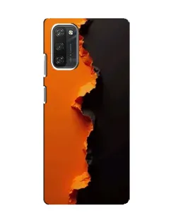 Чехол для Blackview A100 с картинкой «Оранжевый разлом»