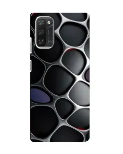 Чехол для Blackview A100 с картинкой «Объемная темная решетка»