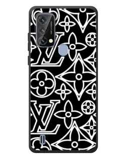 Чехол для Blackview A50 с картинкой «Черно-белый узор LV»