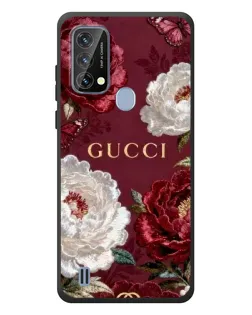 Чохол для Blackview A50 з картинкою «Gucci — бордові троянди»
