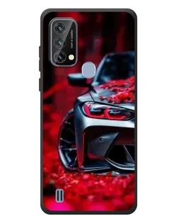 Чохол для Blackview A50 з картинкою «Спортивна BMW та квіти»
