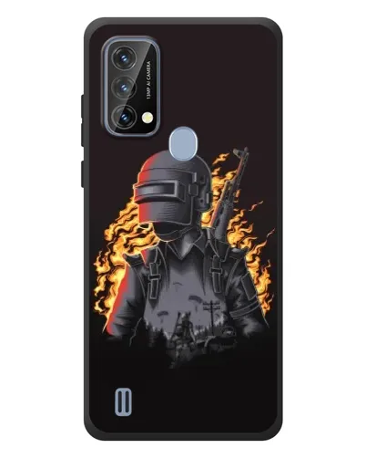 Чохол для Blackview A50 з картинкою «PUBG — вогняний силует»