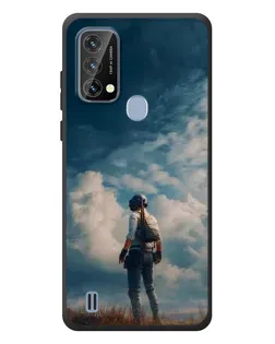 Чохол для Blackview A50 з картинкою «Герой PUBG на скелі»