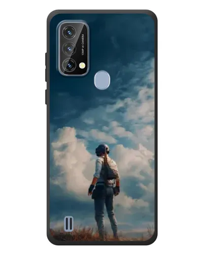 Чохол для Blackview A50 з картинкою «Герой PUBG на скелі»