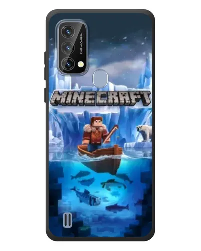 Чехол для Blackview A50 с картинкой «Minecraft ледяной мир»