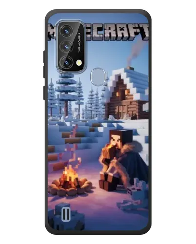 Чехол для Blackview A50 с картинкой «Зимний Minecraft»