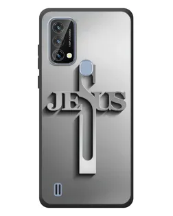 Чохол для Blackview A50 з картинкою «Металевий хрест Jesus»