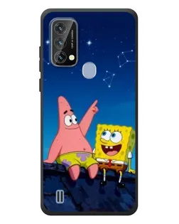 Чохол для Blackview A50 з картинкою «Губка Боб та Патрік вночі»