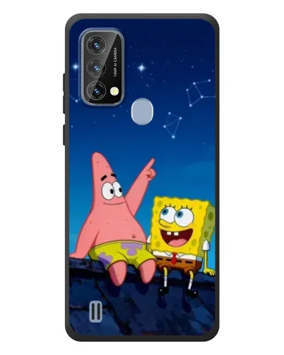 Чохол для Blackview A50 з картинкою «Губка Боб та Патрік вночі»