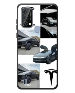 Чохол для Blackview A50 з картинкою «Колаж Cybertruck Tesla»