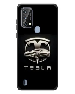 Чохол для Blackview A50 з картинкою «Tesla — срібне авто»