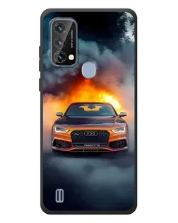 Чохол для Blackview A50 з картинкою «Audi у вогняному диму»
