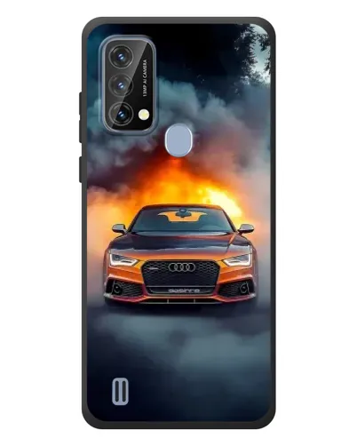Чохол для Blackview A50 з картинкою «Audi у вогняному диму»