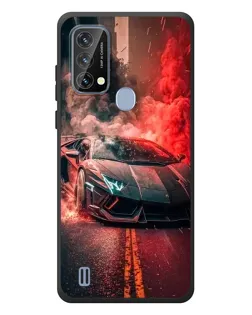 Чохол для Blackview A50 з картинкою «Lamborghini червоний дим»