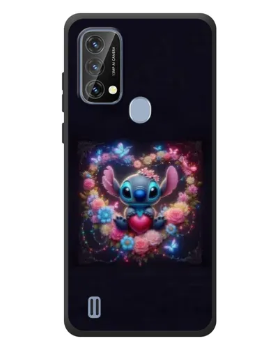 Чехол для Blackview A50 с картинкой «Stitch в цветах»