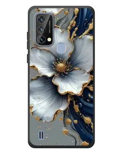 Чохол для Blackview A50 з картинкою «Біла квітка та золотий флюїд»