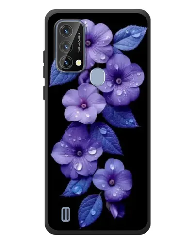 Чохол для Blackview A50 з картинкою «Фіолетові квіти з росою»