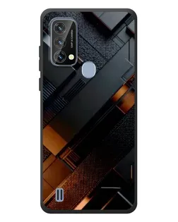 Чохол для Blackview A50 з картинкою «Чорні геометричні блоки»