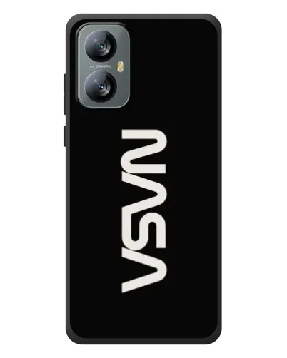 Чехол для Blackview A52 Pro с картинкой «NASA — вертикальный логотип»