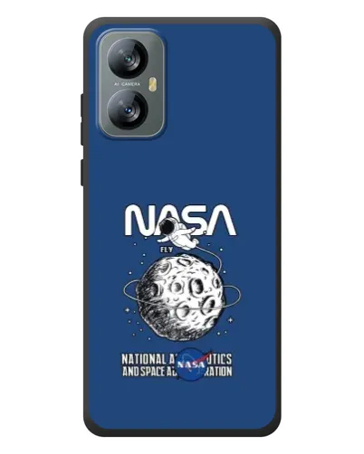 Чехол для Blackview A52 Pro с картинкой «NASA — лунная миссия»
