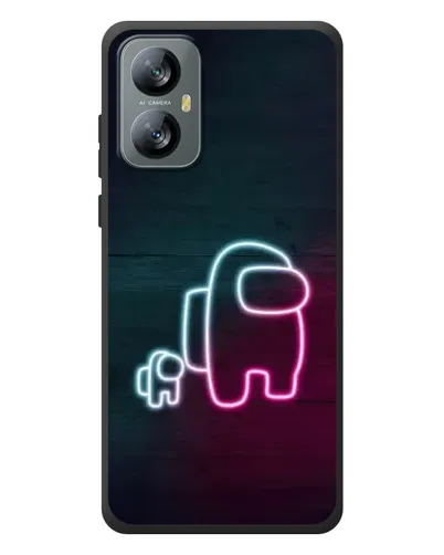 Чохол для Blackview A52 Pro з картинкою «Among Us неон-арт»