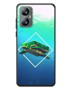 Чехол для Blackview A52 Pro с картинкой «Черепаха Minecraft»