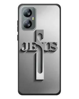 Чехол для Blackview A52 Pro с картинкой «Металлический крест Jesus»
