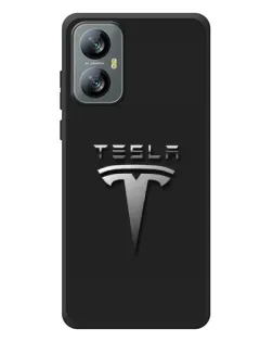 Чехол для Blackview A52 Pro с картинкой «Стальной логотип Tesla»