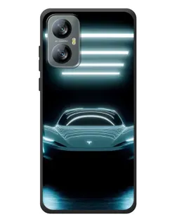 Чехол для Blackview A52 Pro с картинкой «Tesla в неоне»