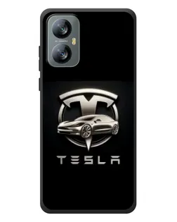 Чехол для Blackview A52 Pro с картинкой «Tesla — серебристое авто»